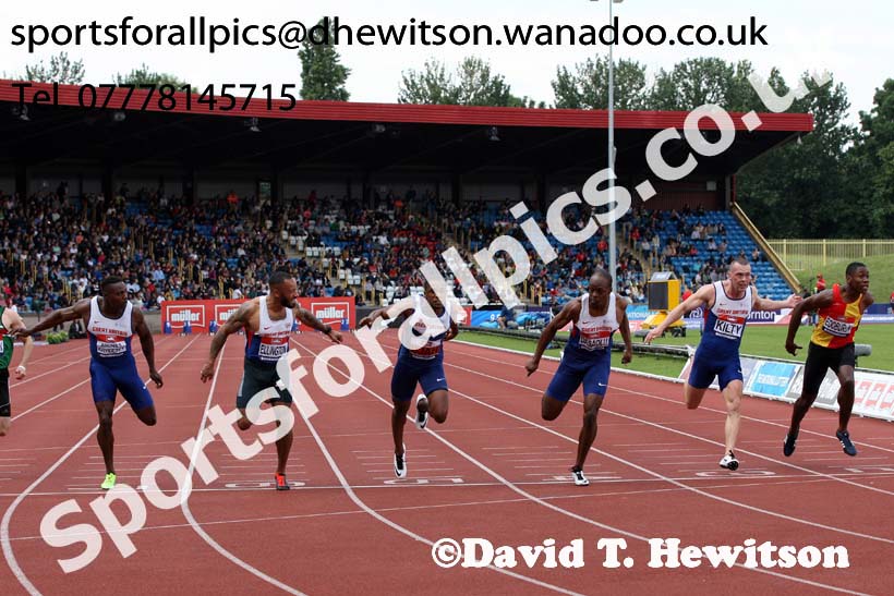 Mens 100 metres, British Championships, Birmingham. Photo: David T. Hewitson/Sports for All Pics